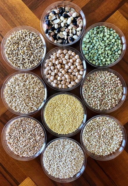 insieme legumi cereali legumi e cereali integrali